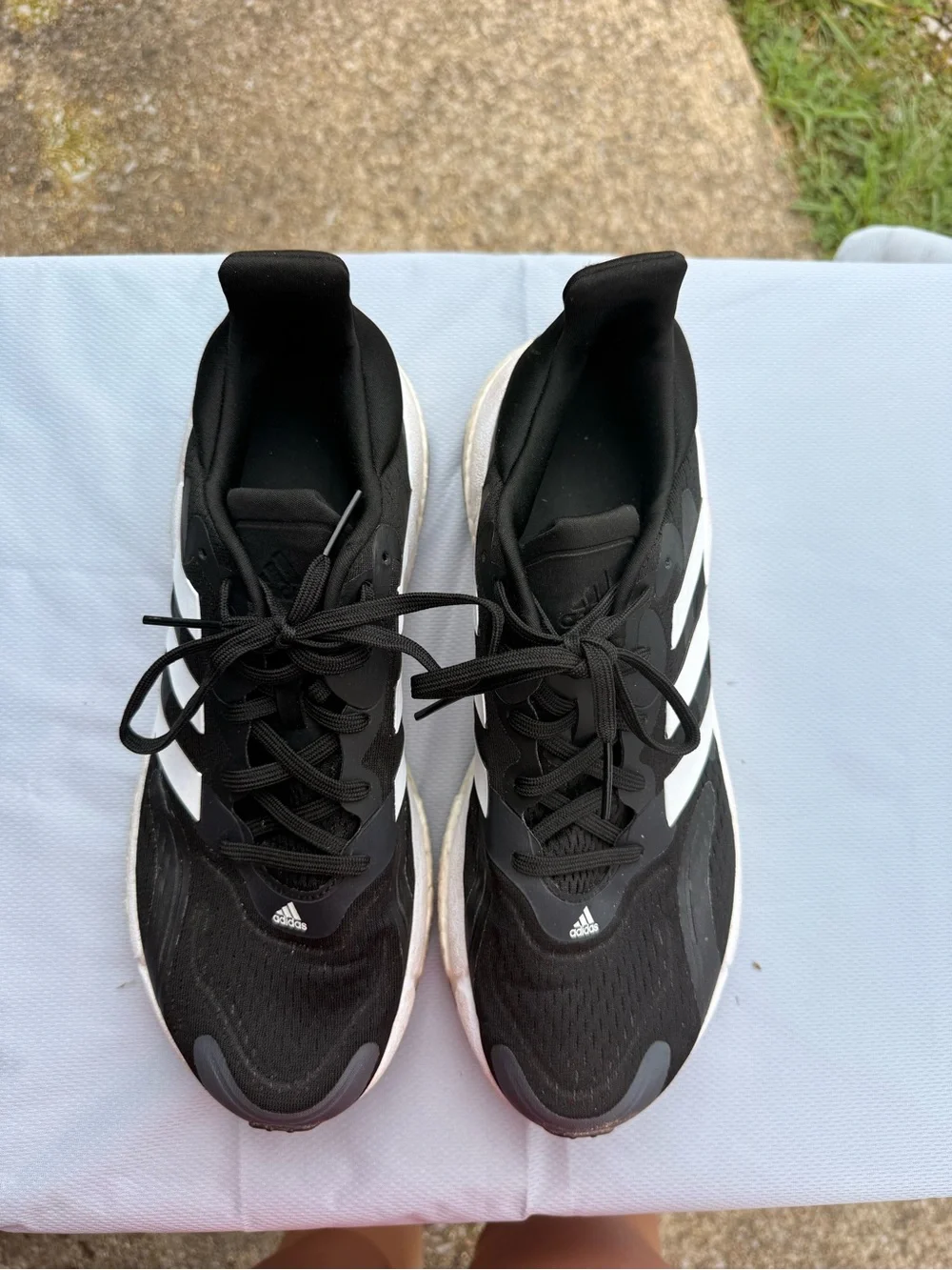 adidas SOLARBOOST — Black and White Athletic Sneakers